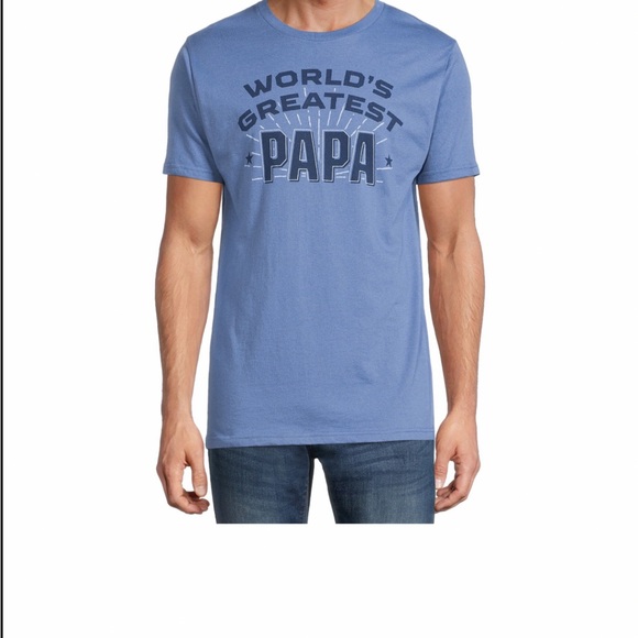 Blue World's Greatest Papa T-Shirt and Cap Set - Picture 4 of 9